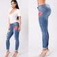 Embroidery jeans stretch jeans pants