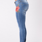 Embroidery jeans stretch jeans pants