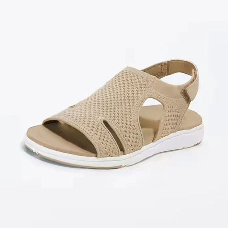 Breathable Stretch Fly Woven Comfortable Velcro Casual Sandals