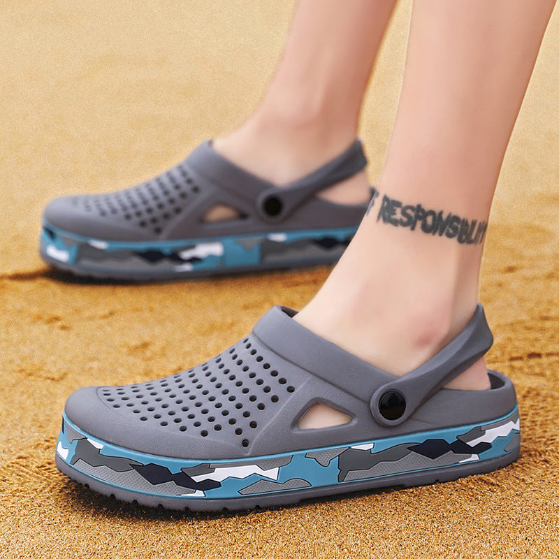 Summer Sandals With Baotou Non-Slip Slippers Thick-Soled Beach Shoes Outside The Hole Shoes