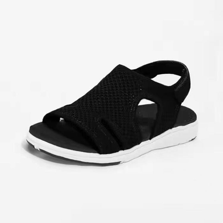 Breathable Stretch Fly Woven Comfortable Velcro Casual Sandals