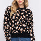 Long Slv Animal Jacquard Sweater