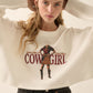 Love like a cowgirl thermal graphic sweatshirt