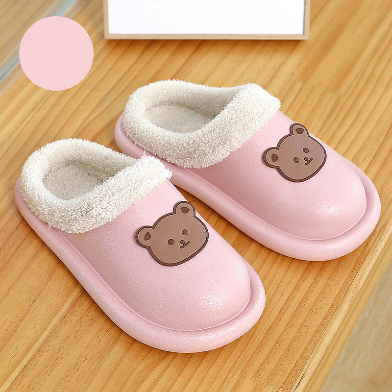 Cute Waterproof Cotton Casual Slippers Women