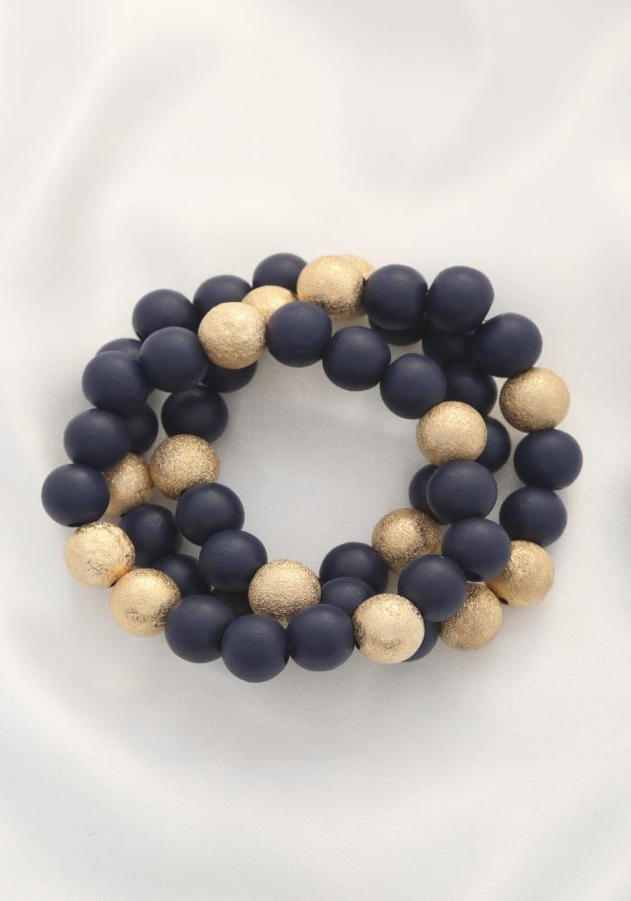 Metal Wood Bead Bracelet - SIUM