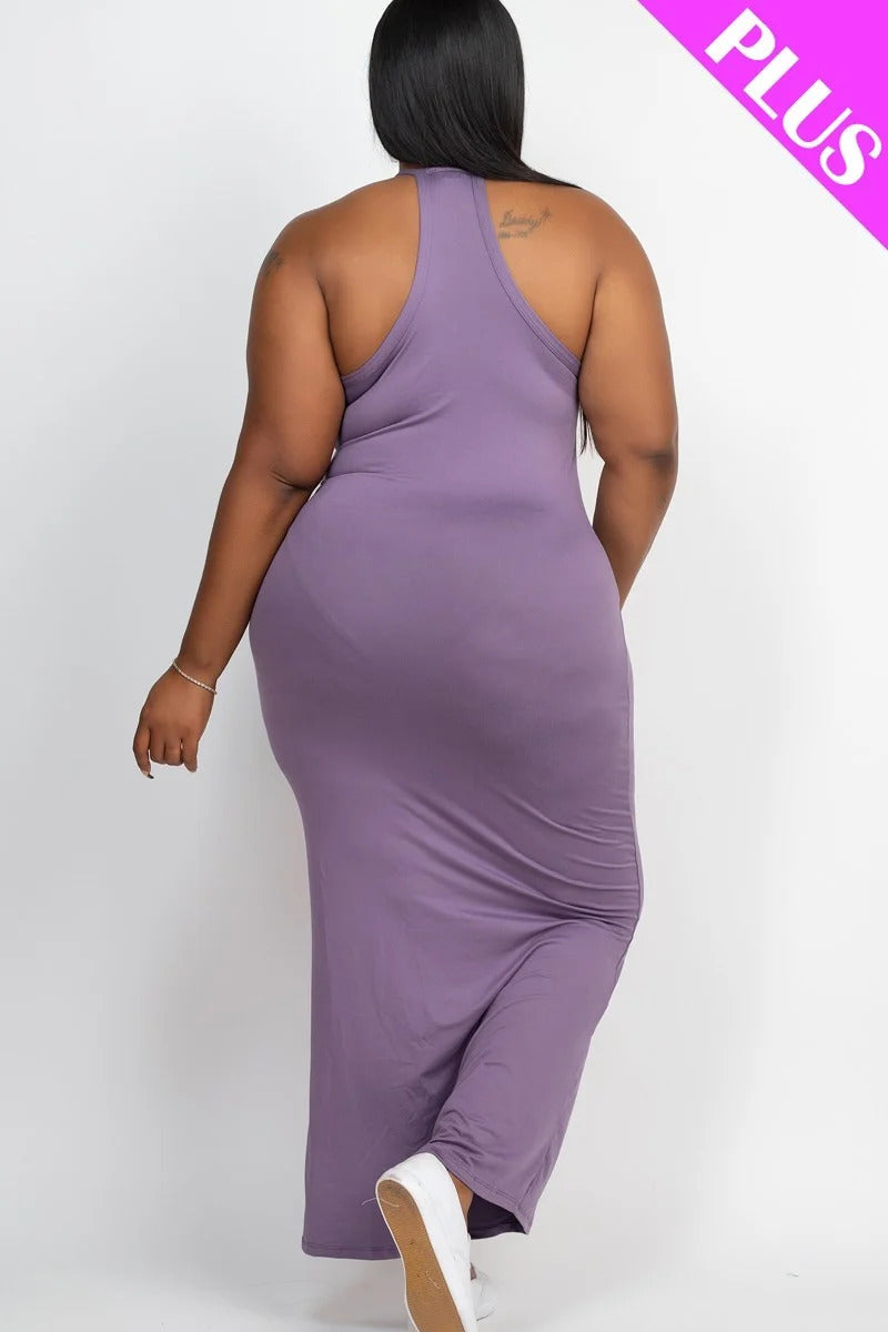 Plus Racer Back Maxi Dress - SIUM