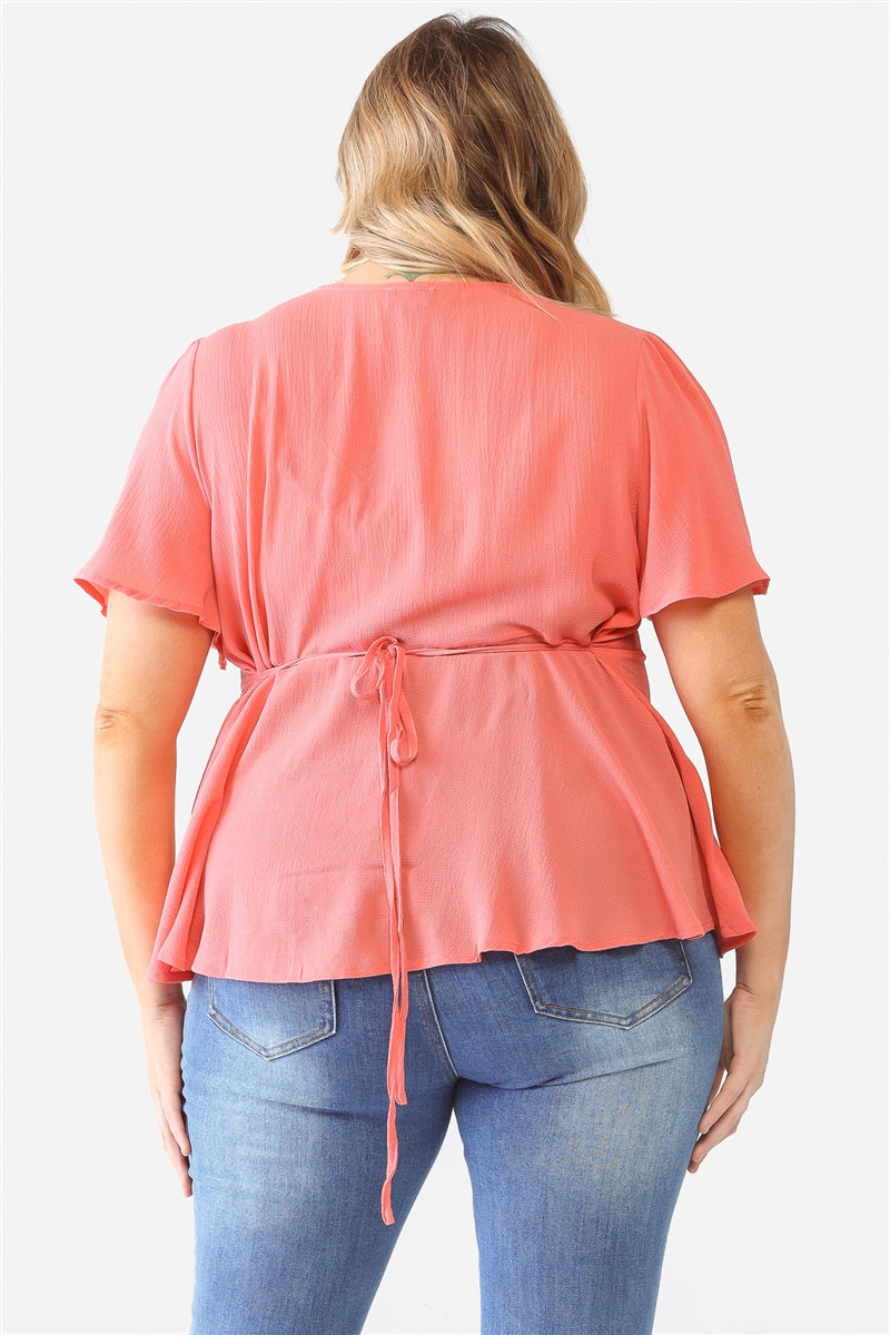 Plus Tie Detail Flare Top - SIUM