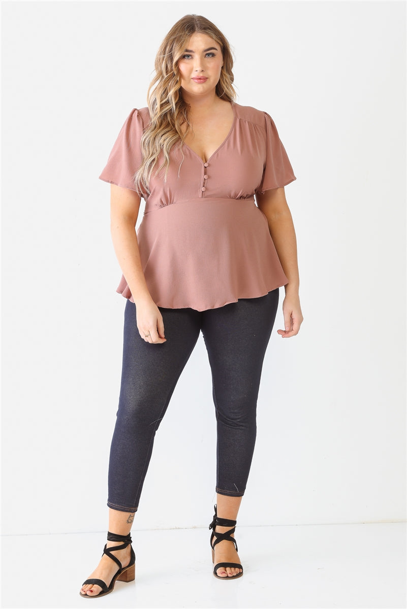 Plus Tie Detail Flare Top - SIUM