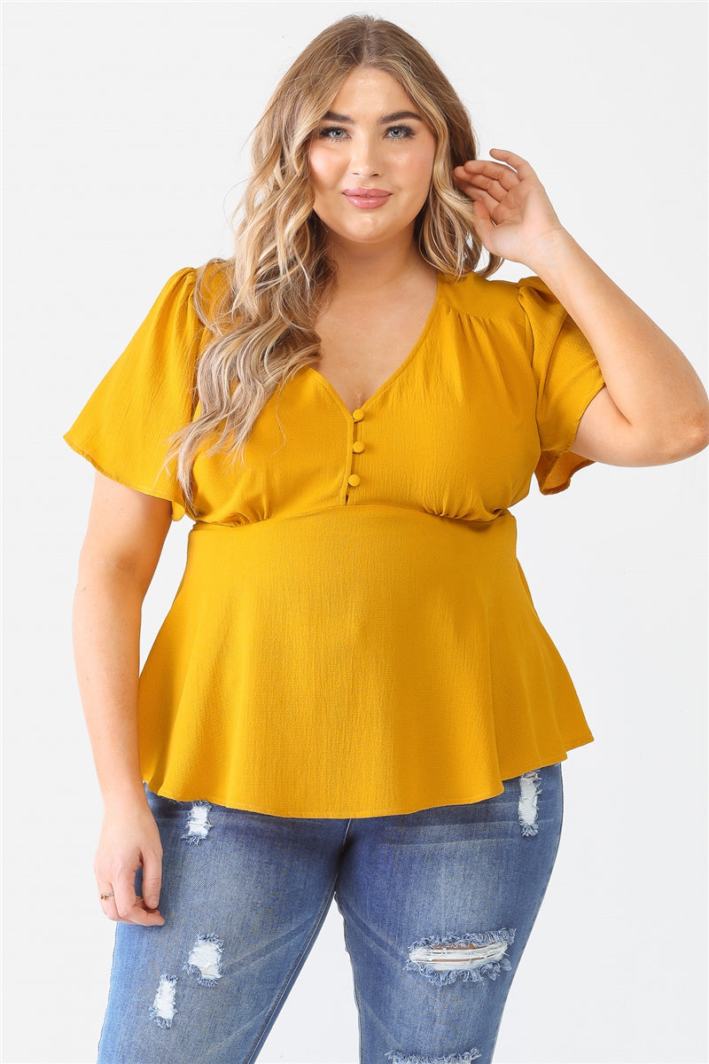 Plus Tie Detail Flare Top - SIUM