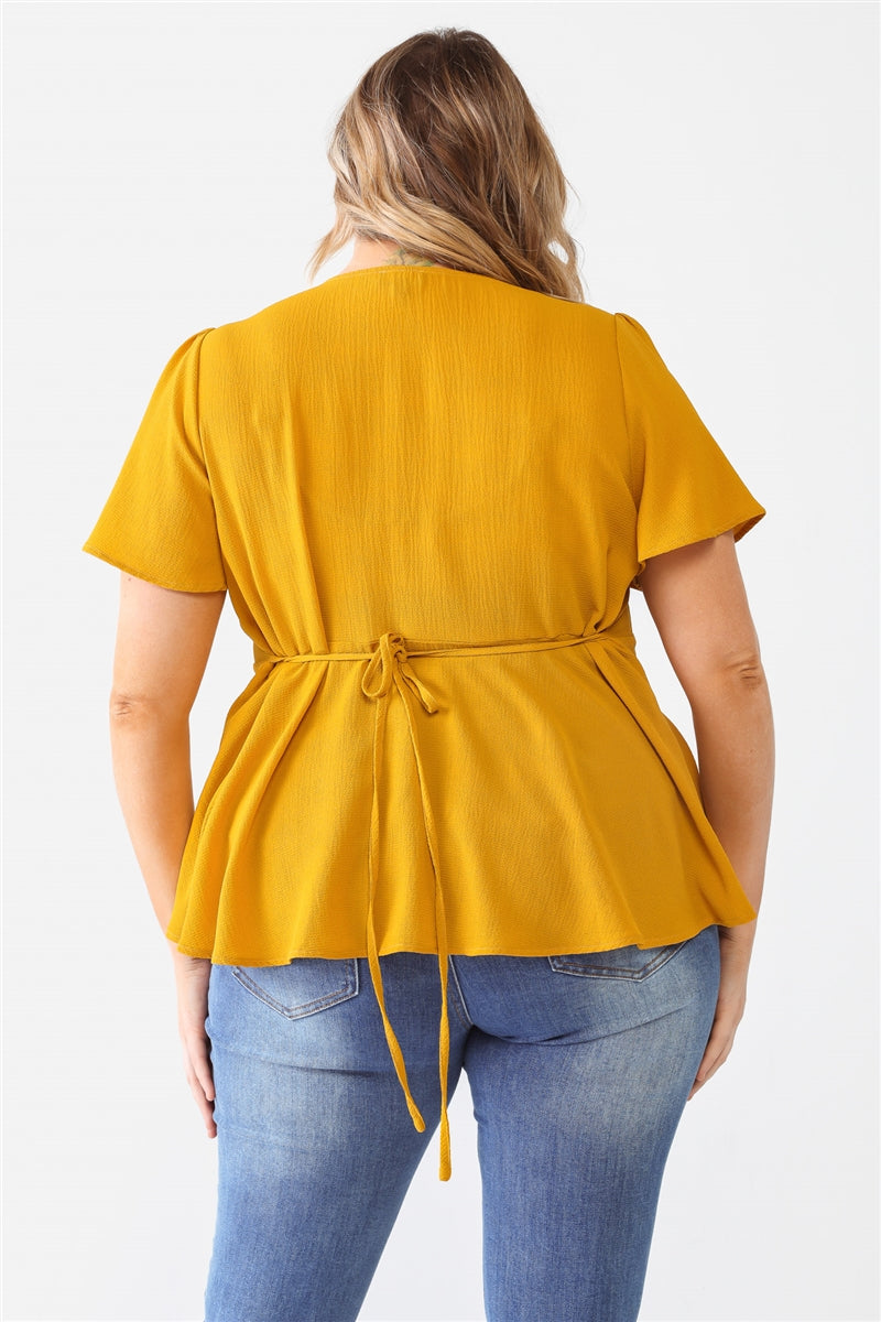 Plus Tie Detail Flare Top - SIUM