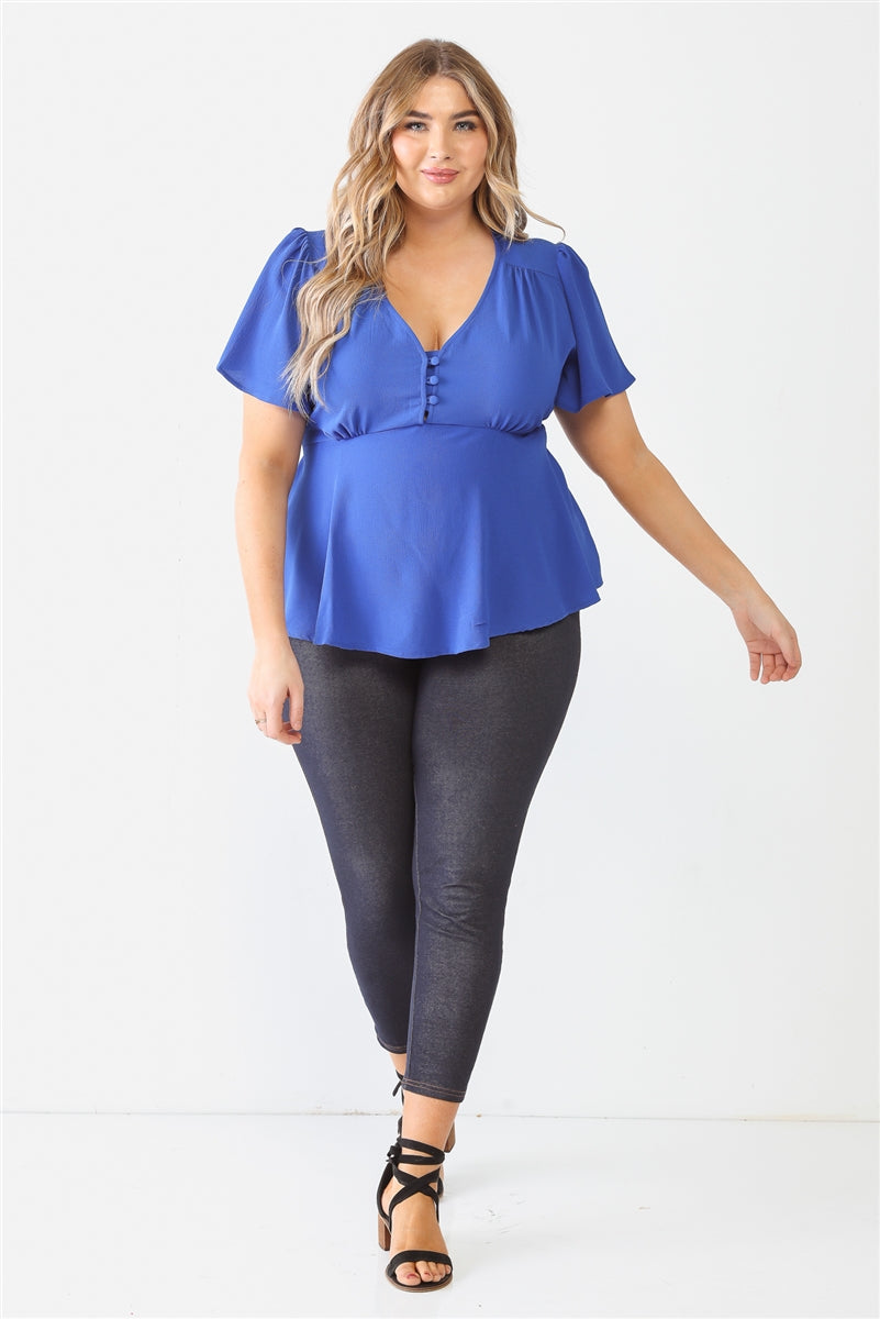 Plus Tie Detail Flare Top - SIUM