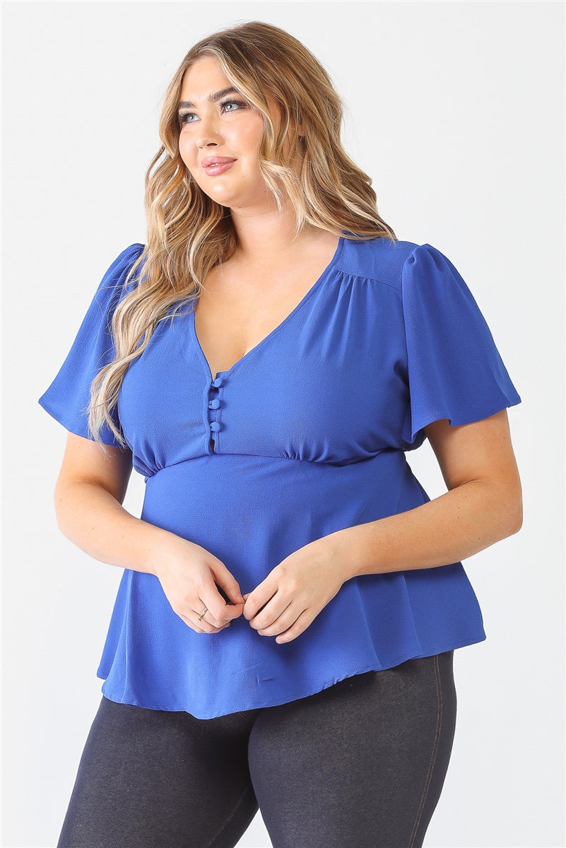 Plus Tie Detail Flare Top - SIUM