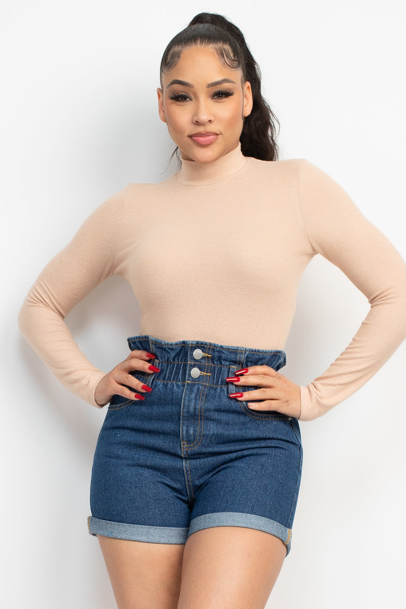 Mock Neck Long Sleeve Top