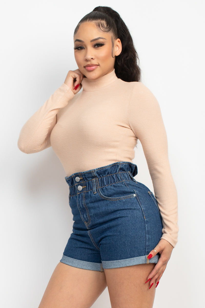 Mock Neck Long Sleeve Top